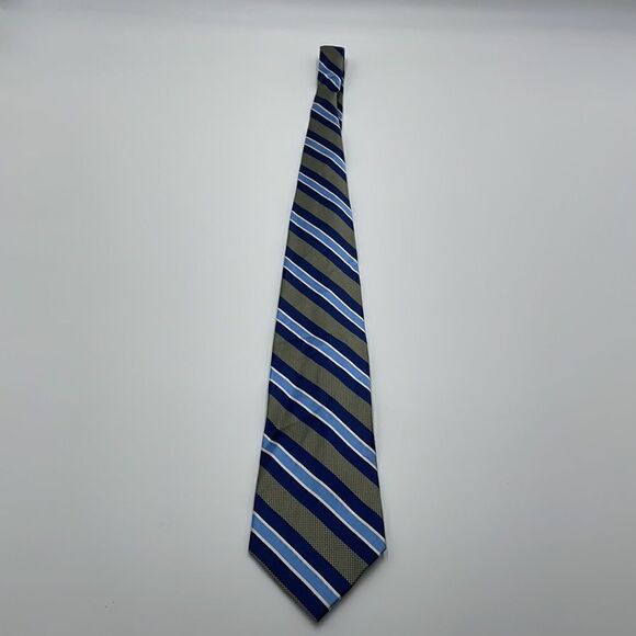 Blue striped tango by max raab necktie NWOTS - Picture 6 of 6